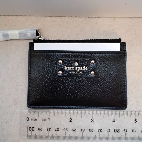 kate spade Accessories - KATE SPADE Card and Coin Zipper Slim Wallet, Black ▪︎ NEW with tags